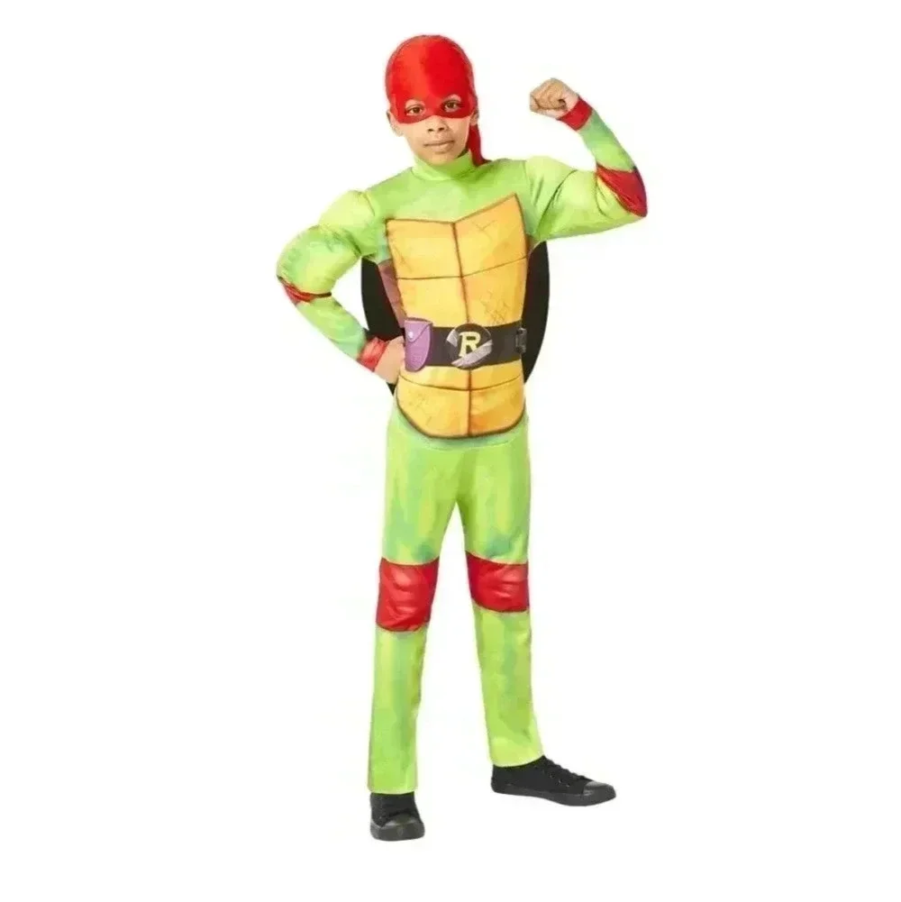 Boys TMNT Raph Raphael Muscle Jumpsuit Costume large (10-12)